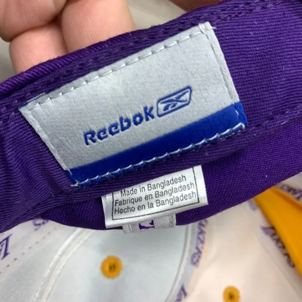 Los Angeles Lakers Youth Hat Reebok Adjustable Purple Yellow‎ 100% Cotton